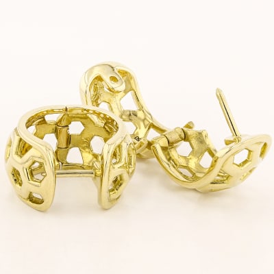 hinged hoop gold earrings 