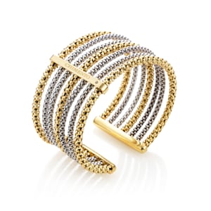 Chimento 18k Bracelet 7-row Stretch Multiple in white and yellow gold
with diamond accent