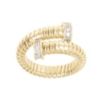 ALBERTO MILANI –PIAZZA MERCANTI 14K Yellow Gold Tubogas Diamond
Contrarie Ring .13ctw