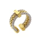 Chimento 18k Ring Stretch Multiple in white and yellow gold with diamond accent