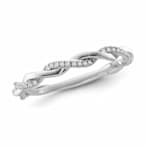 Diamond Twist Band in Sterling Silver