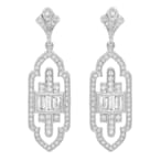 Beverley K 18K White Gold Art Deco Inspired 0.94ctw Diamond Earrings