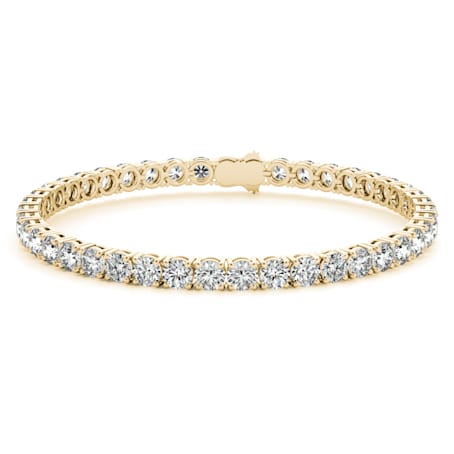 10.00 Ct. T.W. White Lab-Grown Diamond 14K Yellow Gold Classic Tennis Bracelet