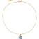 Bay 18K Hypoallergenic Steel Blue/White Enamel Checker Necklace