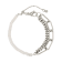 REBL Taylor Rose Quartz Hypoallergenic Steel Half Chain Half Beaded Bracelet