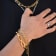 REBL Bradley 18K Yellow Gold Over Hypoallergenic Steel Figaro Chain Bracelet