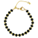 REBL Kennedy Black Agate 18K Yellow Gold Over Hypoallergenic Steel
Beaded Bracelet