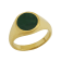 REBL Athena Green Jasper 18K Yellow Gold Over Hypoallergenic Steel Ring
