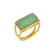 REBL Nova Green Aventurine 18K Yellow Gold Over Hypoallergenic Steel Ring