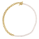 REBL Ashton Rose Quartz 18K Yellow Gold Over Hypoallergenic Steel Half
Chain Half Beaded Necklace