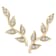 1/5 CTW Genuine Diamond Vine and Leaf Earrings in 14K Yellow Gold