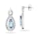 Pear Shaped Aquamarine and Diamond Earrings in 10k White Gold