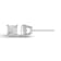 Lab Grown 1/2 Carat Princess Cut Solitaire Diamond Earrings in 14K White Gold