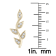 1/5 CTW Genuine Diamond Vine and Leaf Earrings in 14K Yellow Gold