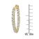 10 Carat TW Oval Diamond Hoop Earrings with Push Button Locks in 14K
Yellow Gold