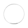 14K Solid White Gold 1 Inch Endless Hoop Earrings