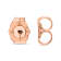 14K Rose Gold 4mm Button Ball Stud Earrings