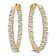 10 Carat TW Oval Diamond Hoop Earrings with Push Button Locks in 14K
Yellow Gold
