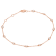 1/2 Carat TW Bezel Set Genuine Diamond Station Bracelet in 14K Rose Gold