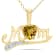 Citrine and Diamond MOM Pendant in 10K Yellow Gold