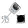 2 Carat TW Black Diamond Princess Cut Solitaire Stud Earrings in 10K
White Gold