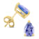 14K Yellow Gold 6x4MM Pear Tanzanite Earrings