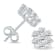 1 Carat TW Diamond Flower Cluster Stud Earrings in 14K White Gold