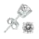 1/2 Carat TW Round Diamond Solitaire Stud Earrings In 14k White Gold
