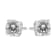 1/2 Carat TW Round Diamond Solitaire Stud Earrings In 14k White Gold