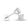 Lab Grown 1/2 Carat Princess Cut Solitaire Diamond Earrings in 14K White Gold