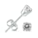 1/2 Carat TW Round Diamond Stud Earrings in 14K White Gold Setting