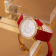 GV2 Womens Marsala Diamond Watch, Genuine Red Saffiano Vegan Leather Strap