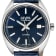 Gevril Five Points Men's Blue Dial Leather Strap Watch