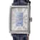 Gevril Women's Glamour Blue Dial Navy Blue Leather Strap Watch