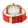 GV2 Women's Palermo Diamond Watch, Genuine Red Vegan Leather Strap