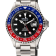 Gevril Men's Wall Street GMT BLK Dial BLU/RED Ceramic Bezel Stainless
Steel Bracelet