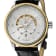 GV2 Men's Giromondo  Silver Dial Black Calfskin Leather Watch