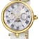 GV2 Florence Women's Mother of Pearl Dial Diamond Cut Ring, White
Leather Strap Watch