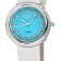 GV2 Arezzo Women's Diamond Watch, Genuine Italian Handmade Torquoise
Leather Strap