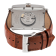Gevril Men's Avenue of America's Stainless Steel White dial, Genuine Tan
Leather Band