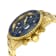 Gevril Men's Wall Street Chrono Blue Dial Blue Ceramic Bezel 316L
Stainless Steel Bracelet