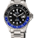 Gevril Men's Wall Street GMT BLK Dial BLK/BLU Ceramic Bezel Stainless
Steel Bracelet