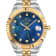 GV2 by Gevril Women's Naples 12406 Blue MOP Dial Diamond Two-Tone Swiss Watch