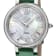GV2 Women's Genoa White MOP Dial, Stainless Steel Diamond Watch with
Leather Strap
