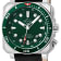 GV2 Men's XO Sub SS Case, SS/GRN Bezel, Green dial, Genuine Black Canvas Strap