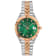 GV2 by Gevril Women's Naples 12408 Green MOP Dial Diamond Two-Tone Swiss Watch