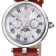 GV2 Florence Women's Mother of Pearl Dial Diamond Cut Ring, Red Leather
Strap Watch
