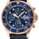 Gevril Men's Wall Street Watch, Genuine Handmade Italian Midnight Blue
Leather Strap