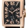Gevril Men's Avenue of America's IPRG Black dial, Genuine Black Leather Band