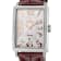 Gevril Women's Glamour Pink Dial Red Leather Strap Watch